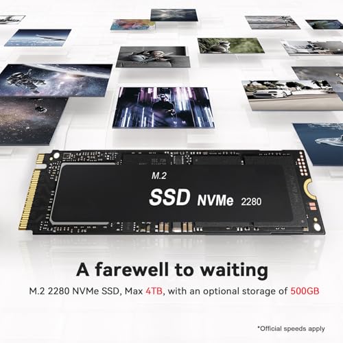 Beelink SER5 Mini PC,AMD Ryzen 5 5500U(up to 4.0 GHz, 6C/12T), Mini Computer with 32GB DDR4 RAM 500GB PCIe4.0 SSD, 4K Triple Display, WiFi 6, BT 5.4,RJ45 2.5G LAN - Image 4