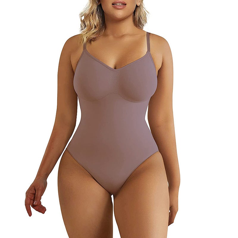 Bodysuit -Selling Tight-Fitting Seamless Body-Shaping Tummy-Tightening Triangle Hip-Lifting Jumpsuit - Image 1