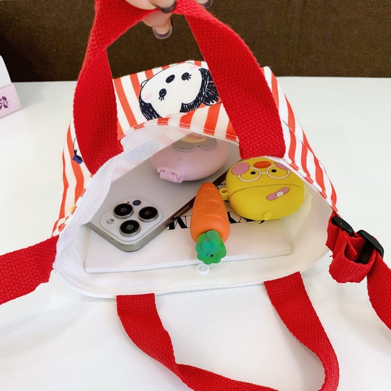 New Ins Canvas Handbag 2023 Selling Korean Style Casual Kidsren'S Bag Single Shoulder Crossbody Bag Manufacturer - Image 4