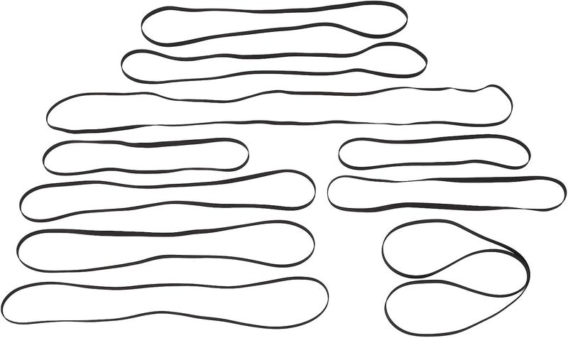 10 Pcs Turntable Belt Set, Elaity elt Replacement for Record Player, CD DVD Player Phonograph, Rotation with Vib Absorption, - Image 1