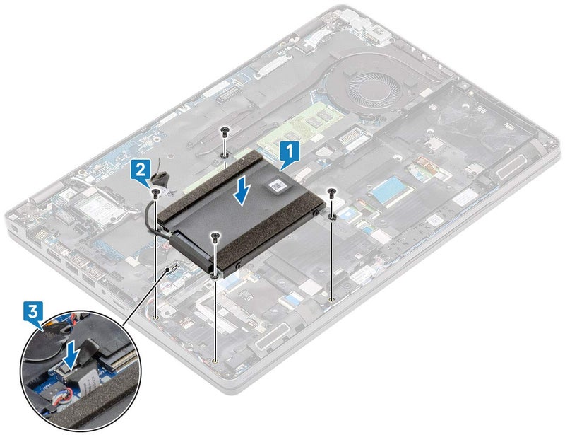 Deal4GO كابل قرص صلب SATA Deal4GO XY5F7 مع حامل HDD ND8N9 لجهاز Dell Latitude 5500 5501 5502 5505 5510 5511 Precision 3540 3541 3542 3550 3551 - Image 2