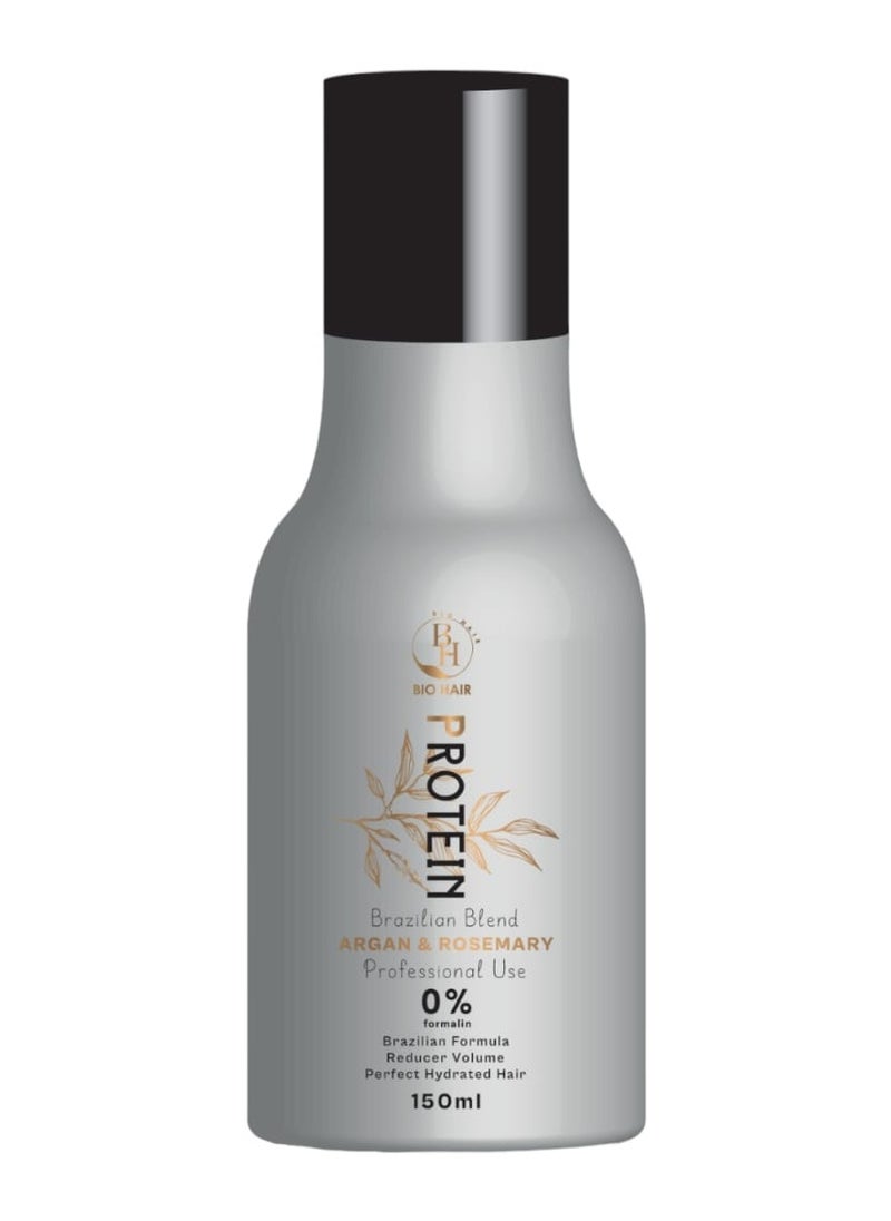 B H Bio Hair Bio Hair Protein Brazilian Blend Argan and rosemary 0%formalin 150ML 