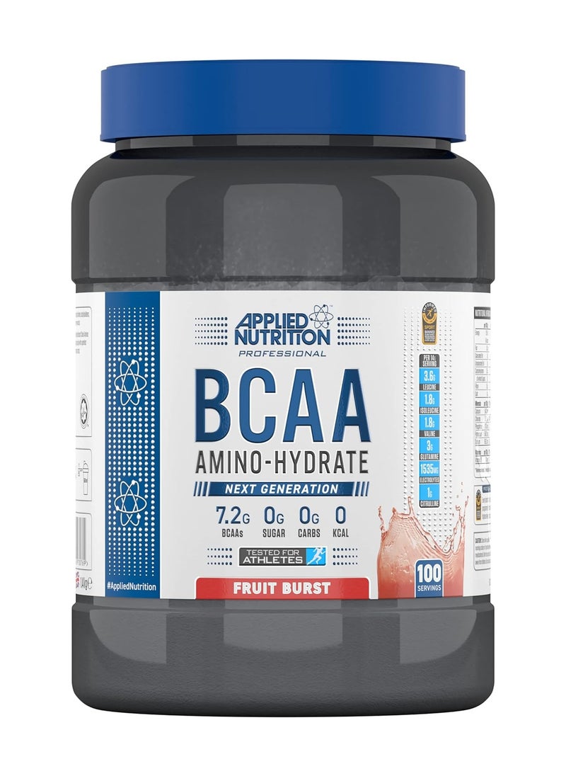 Applied Nutrition - Bcaa Powder Branched Chain Amino Acids Bcaas Supplement, Amino Hydrate Intra Workout And Recovery Energy Drink,1.4Kg - 100 Servings, Fruit Burst - Image 1