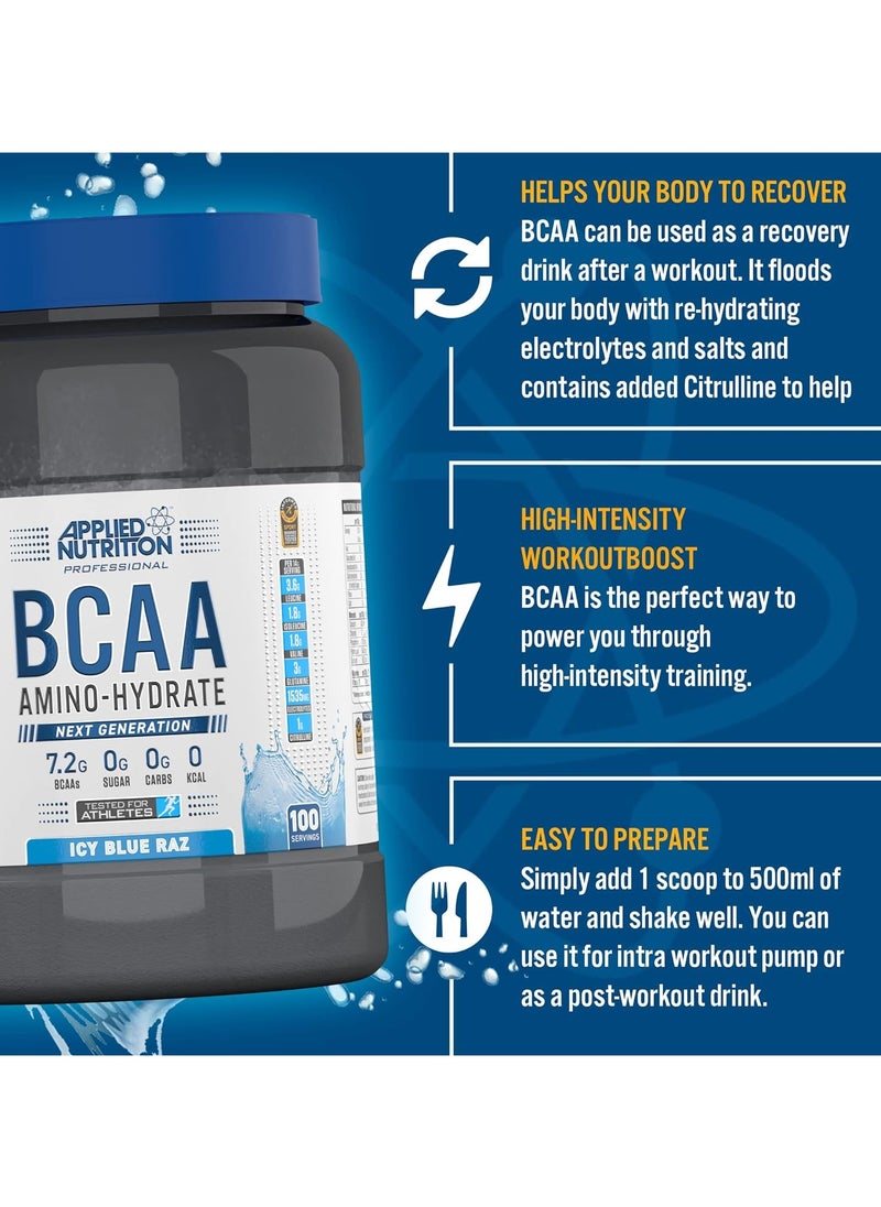 Applied Nutrition - Bcaa Powder Branched Chain Amino Acids Bcaas Supplement, Amino Hydrate Intra Workout And Recovery Energy Drink,1.4Kg - 100 Servings, Fruit Burst - Image 1