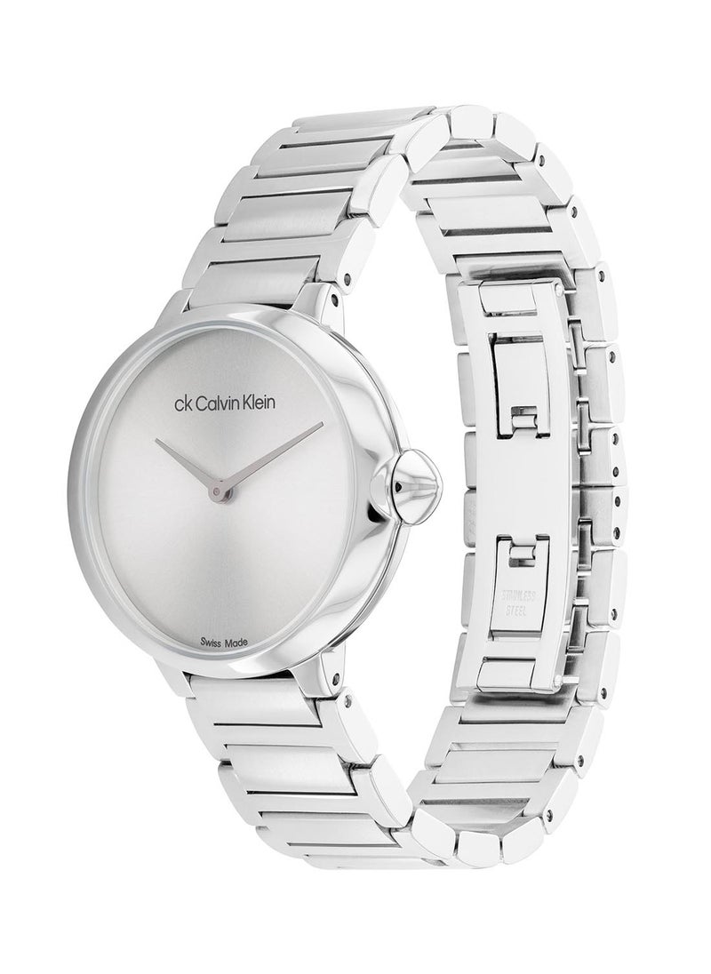 CALVIN KLEIN ساعة يد نسائية أنالوج دائرية من الفولاذ المقاوم للصدأ 25000046 - 36.5 مم  - Image 1