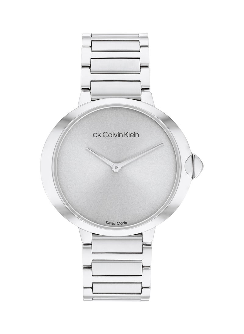 CALVIN KLEIN ساعة يد نسائية أنالوج دائرية من الفولاذ المقاوم للصدأ 25000046 - 36.5 مم  - Image 2