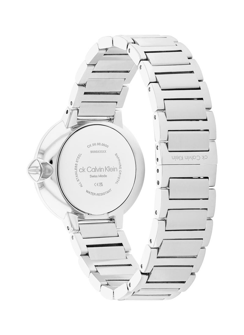 CALVIN KLEIN ساعة يد نسائية أنالوج دائرية من الفولاذ المقاوم للصدأ 25000046 - 36.5 مم  - Image 3