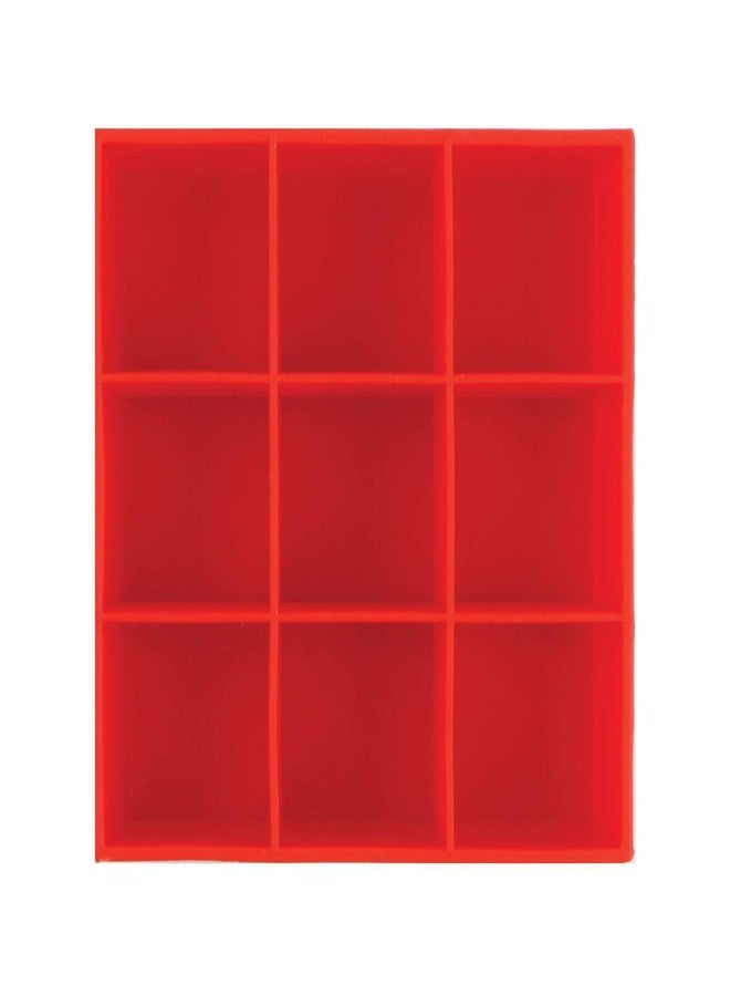 Dexas Silicone Nine Cube Ice Cube Trays, Set of Two, Red - Image 1