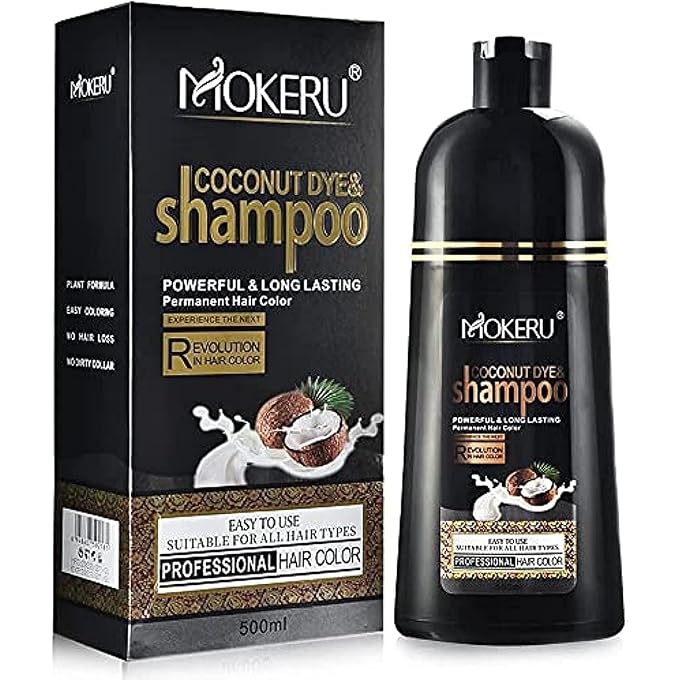 COCONUT Black HAIR COLOR SHAMPOO DYE, 500ml