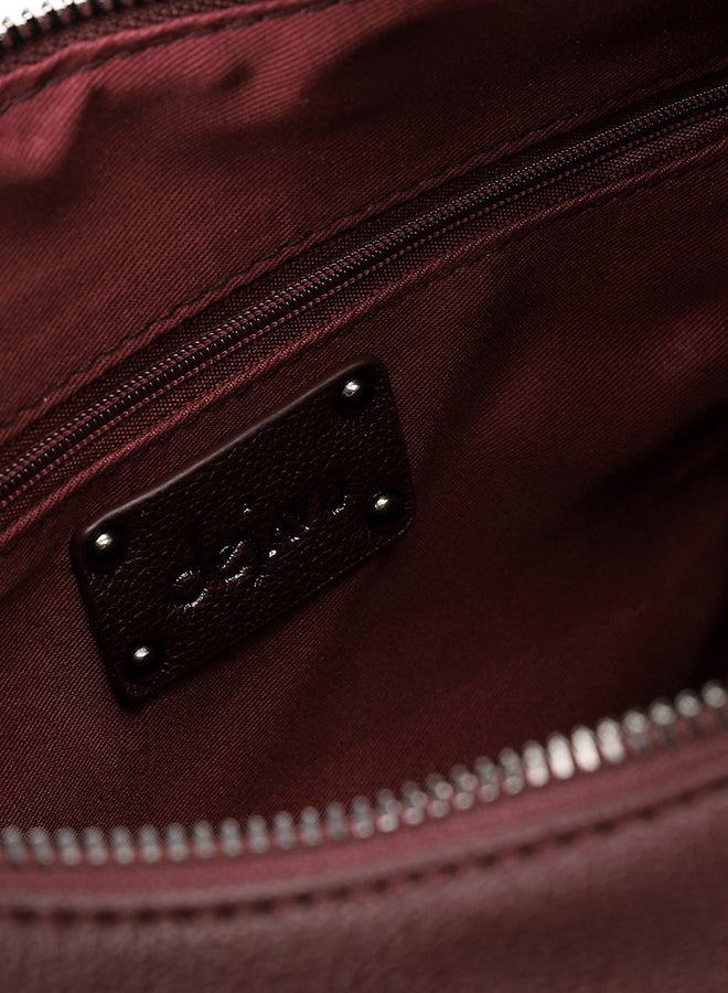 Dejavu BAGS LID-DVTX-032 One Main Compartment Leather Burgundy Handbag For Women, UN - Image 4