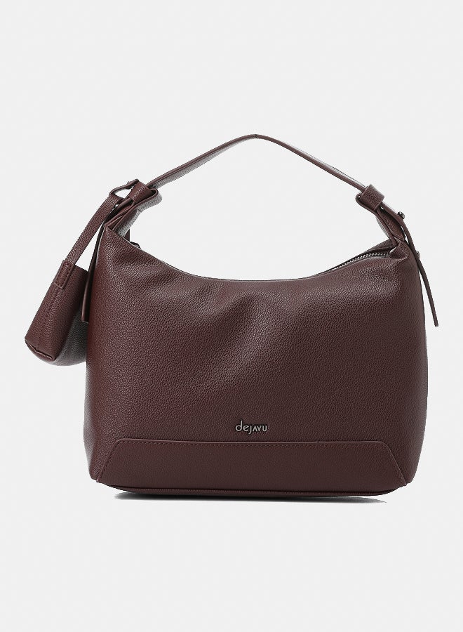 Dejavu BAGS LID-DVTX-032 One Main Compartment Leather Burgundy Handbag For Women, UN - Image 3