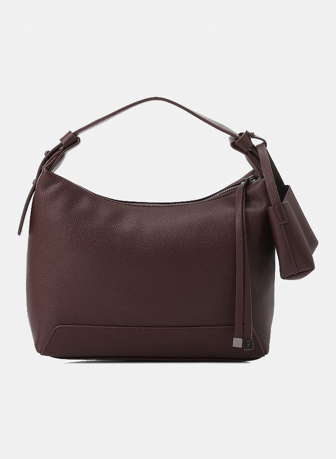 Dejavu BAGS LID-DVTX-032 One Main Compartment Leather Burgundy Handbag For Women, UN - Image 1