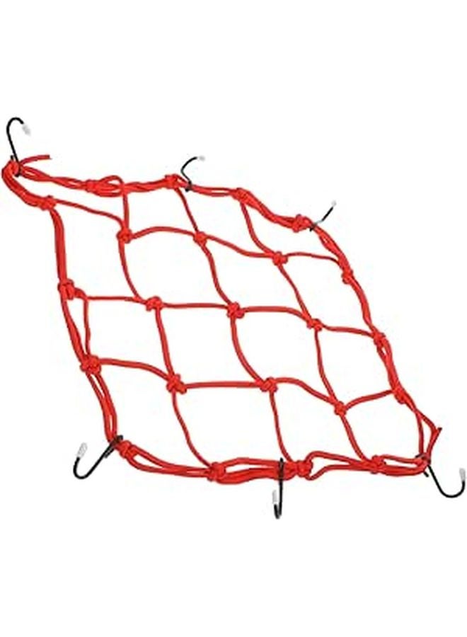 Elastic Motorcycle Helmet Cargo Net Reflective Tie Down Strap Luggage Storage Mesh Bag - Image 1