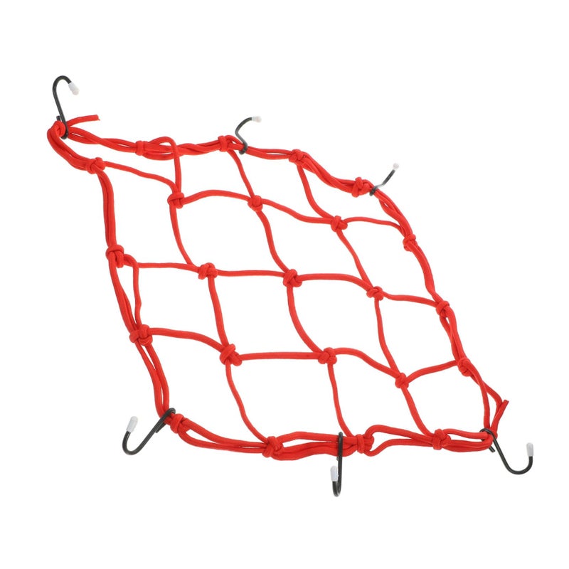 Elastic Motorcycle Helmet Cargo Net Reflective Tie Down Strap Luggage Storage Mesh Bag - Image 2