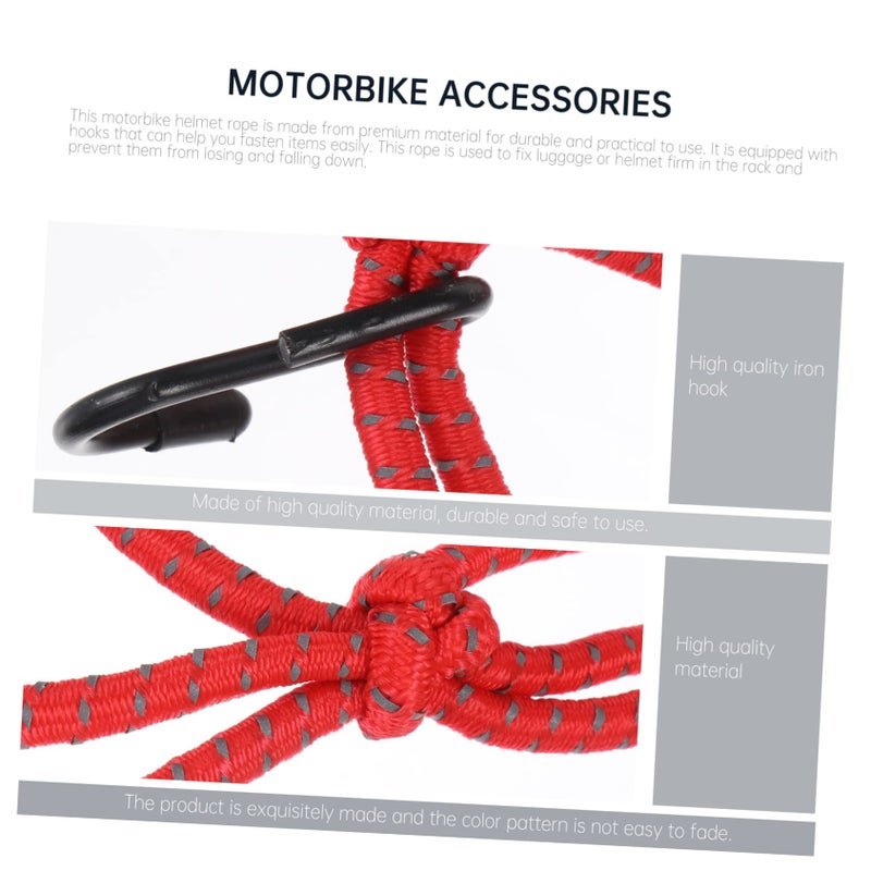 Elastic Motorcycle Helmet Cargo Net Reflective Tie Down Strap Luggage Storage Mesh Bag - Image 5