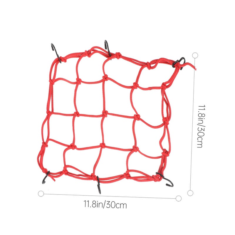 Elastic Motorcycle Helmet Cargo Net Reflective Tie Down Strap Luggage Storage Mesh Bag - Image 3