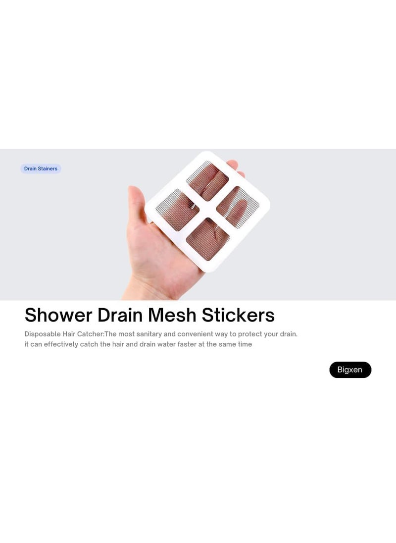 KD ZONE KD ZONE 10Pack Waterproof Disposable Shower Drain Hair Catcher Drain Hair Catcher Waterproof Mesh Stickers for Bathroom Accessories Apartment Essentials for Kitchen Sink Bathtub 4 X 4 20  - Image 4