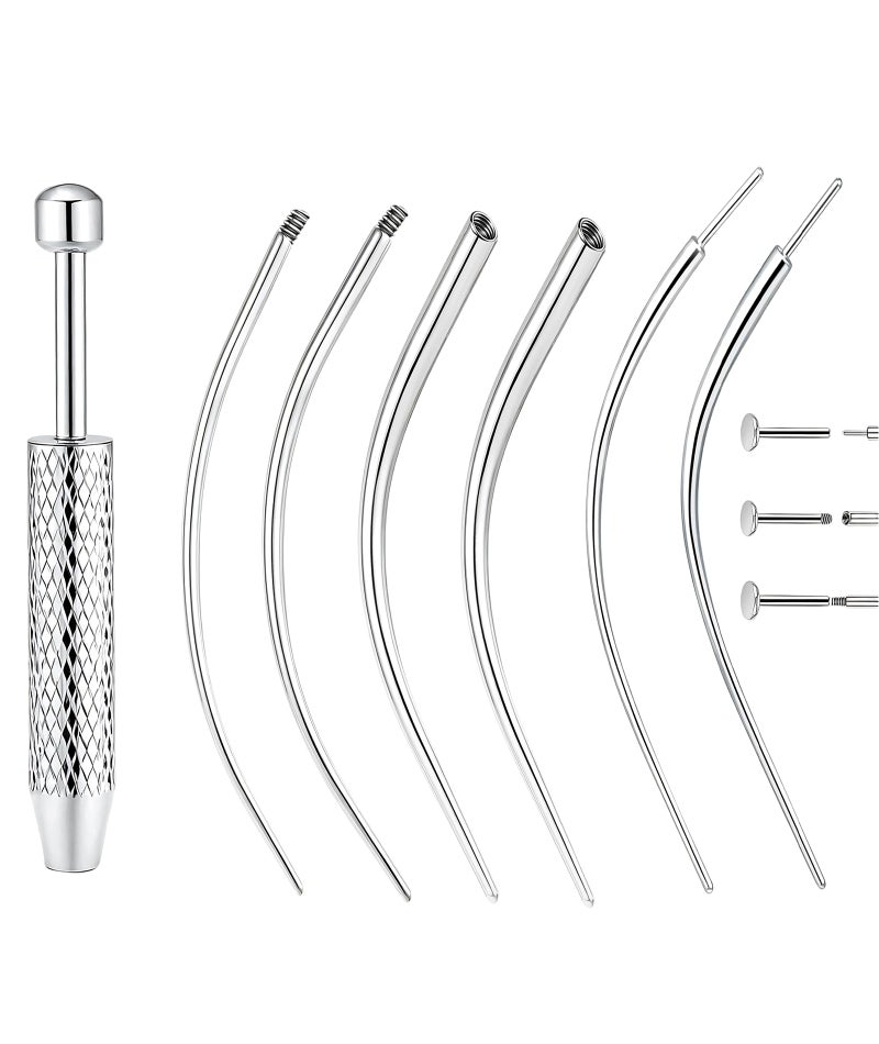Buildcon 7 Pcs Professional Piercing Kit with Tapers, Body Jewelry Tools for Nose Piercing, Ear Stretching and Safe Jewelry Changes - Image 1