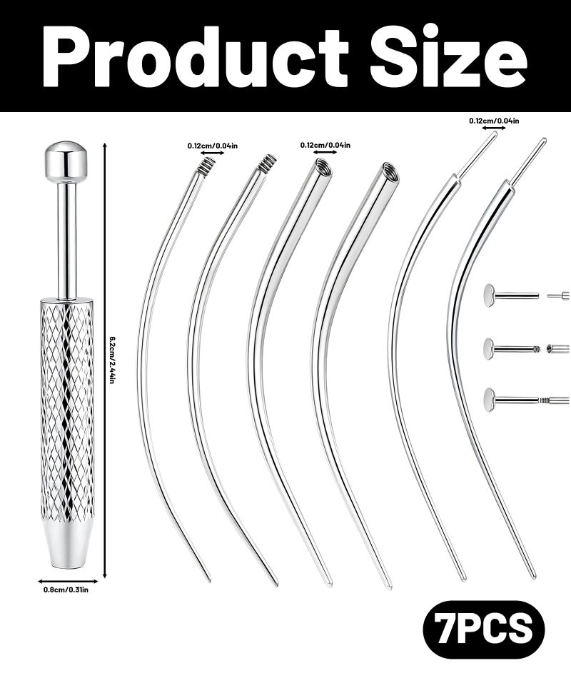 Buildcon 7 Pcs Professional Piercing Kit with Tapers, Body Jewelry Tools for Nose Piercing, Ear Stretching and Safe Jewelry Changes - Image 2