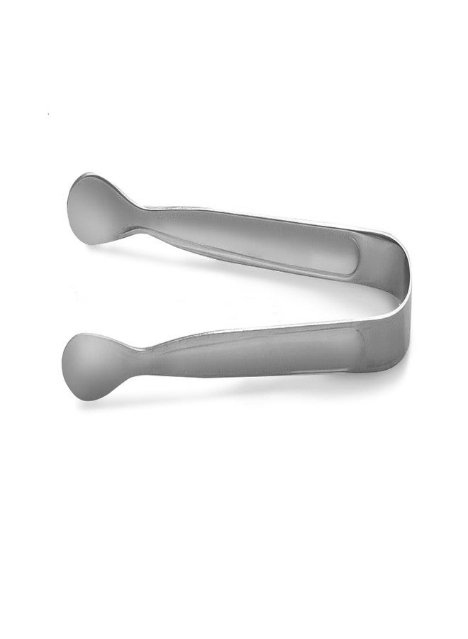 GAFFEL 1 Pc Stainless Steel Mini Sugar Cube Tong| Ice Tong| Sugar Cube Picker/Candy Serving Tongs for Coffee Tea Sugar Ice Cube Appetizer Kitchen Serving 4 Inch', Silver - Image 1