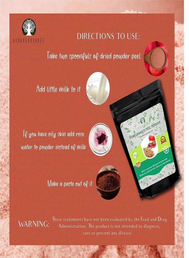 AYURVEDASHREE Pomegranate Peel Powder 50 Gm | Antioxidant for Skin | Promotes Youthful Skin | Natural Punica Granatum | Gluten Free & Non GMO | Skin Care - Image 3