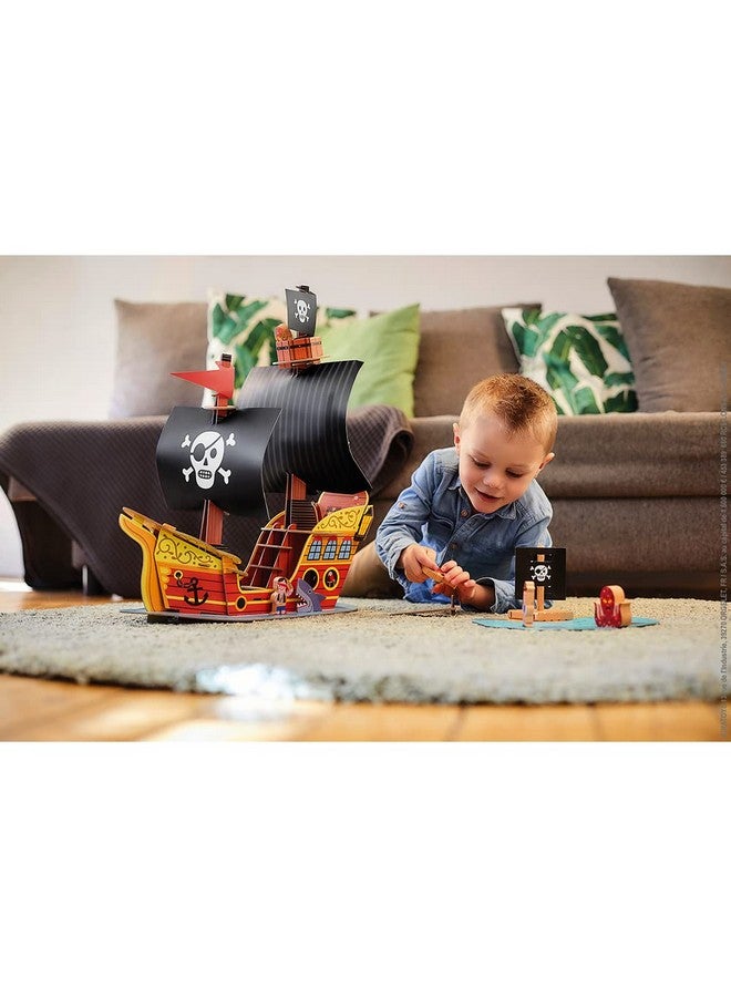 Janod Story Box - 8 Piece Pirate Ship Play Set with - Ages 3+ - J08579 - Image 4