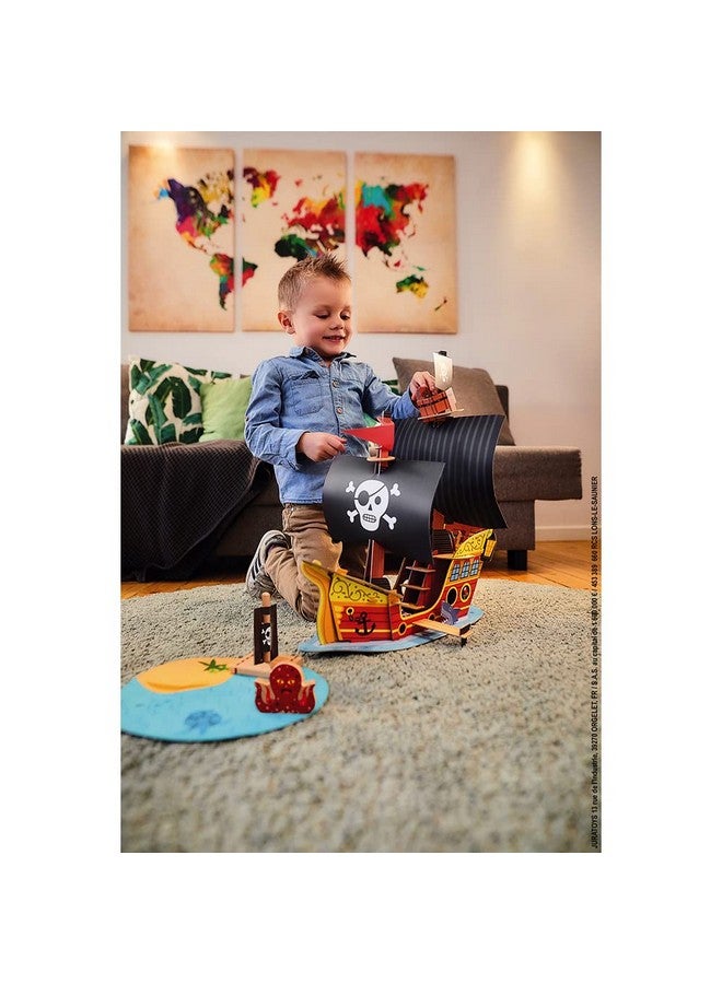 Janod Story Box - 8 Piece Pirate Ship Play Set with - Ages 3+ - J08579 - Image 5