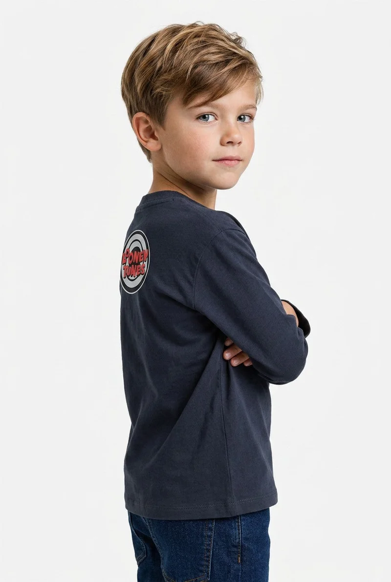 Ovs  OVS Grey Pure Cotton Looney Tunes Print T-Shirt For Boys for Men | Best Price UAE