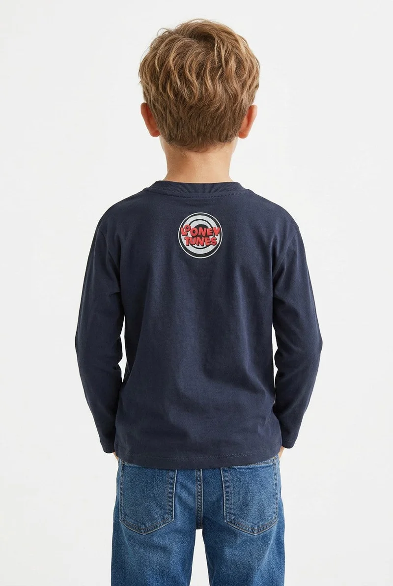 Ovs  OVS Grey Pure Cotton Looney Tunes Print T-Shirt For Boys for Men | Best Price UAE
