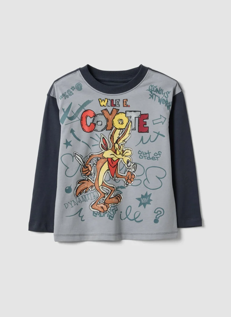 Ovs  OVS Grey Pure Cotton Looney Tunes Print T-Shirt For Boys for Men | Best Price UAE