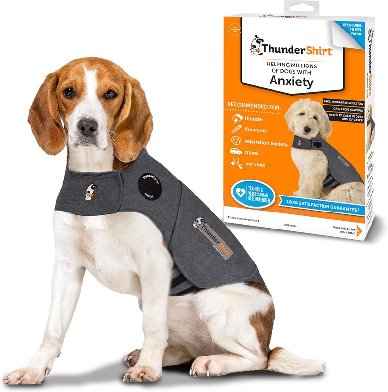 ThunderShirt Classic Dog Anxiety Jacket in Heather Gray - Medium Size - Image 1
