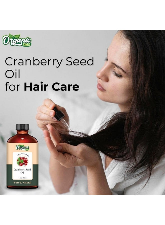ORGANIC ZING زيت بذور التوت البري العضوي (Vaccinium Subg. Oxycoccus) | زيت ناقل نقي وطبيعي للعناية بالبشرة، والعناية بالشعر، والتدليك - 118 مل/3.99 أونصة سائلة - Image 5