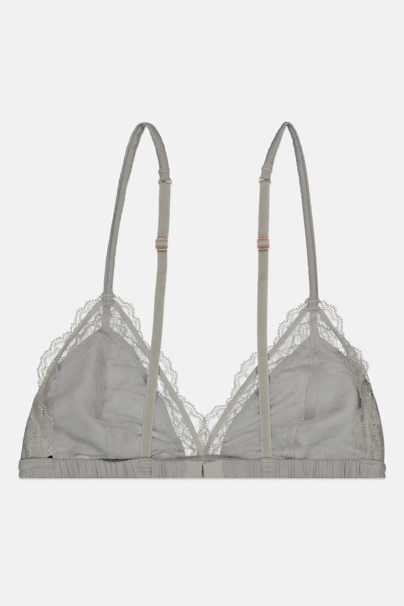 Etam Women Textured Non Padded Bra, Sage Green - Image 2