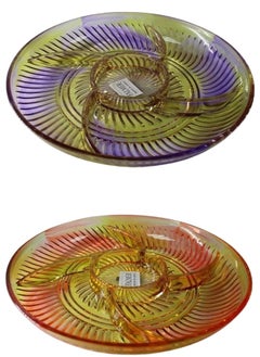 Generic Round Serving Tray for Food and Snack Storage with 5 Compartments for Fruits, Candy and Cookies (Random Color)  - Image 1