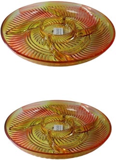 Generic Round Serving Tray for Food and Snack Storage with 5 Compartments for Fruits, Candy and Cookies (Random Color)  - Image 3