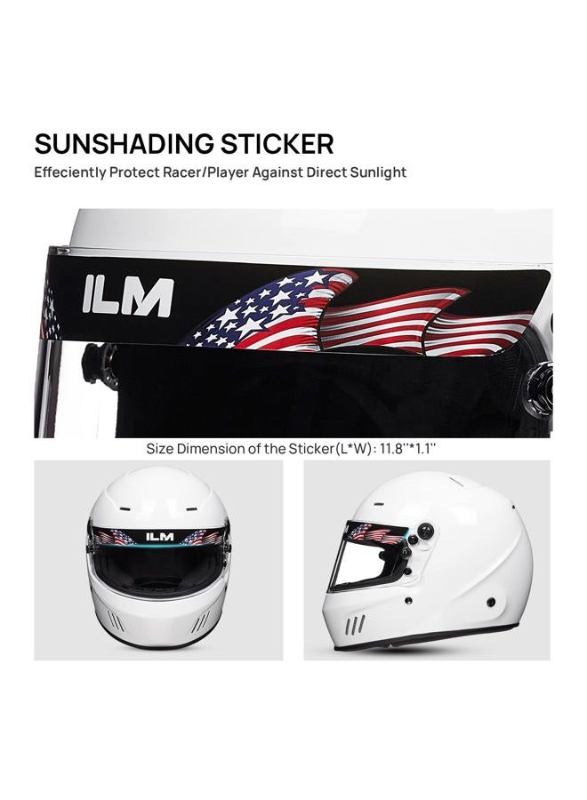 ILM Snell SA2020 Full Face Racing Helmets for Men Auto Racing Car Racing Helmet Model-760(White, XL) - Image 5