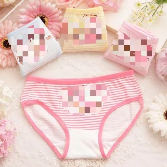 New Candy-Colored Cotton Girls Underwear with Cartoon Prints 1070 color mixing 