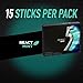 5 GUM React 2 Mint Sugar Free Chewing Gum Five Gum 15 Stick  10 Pack - Image 4