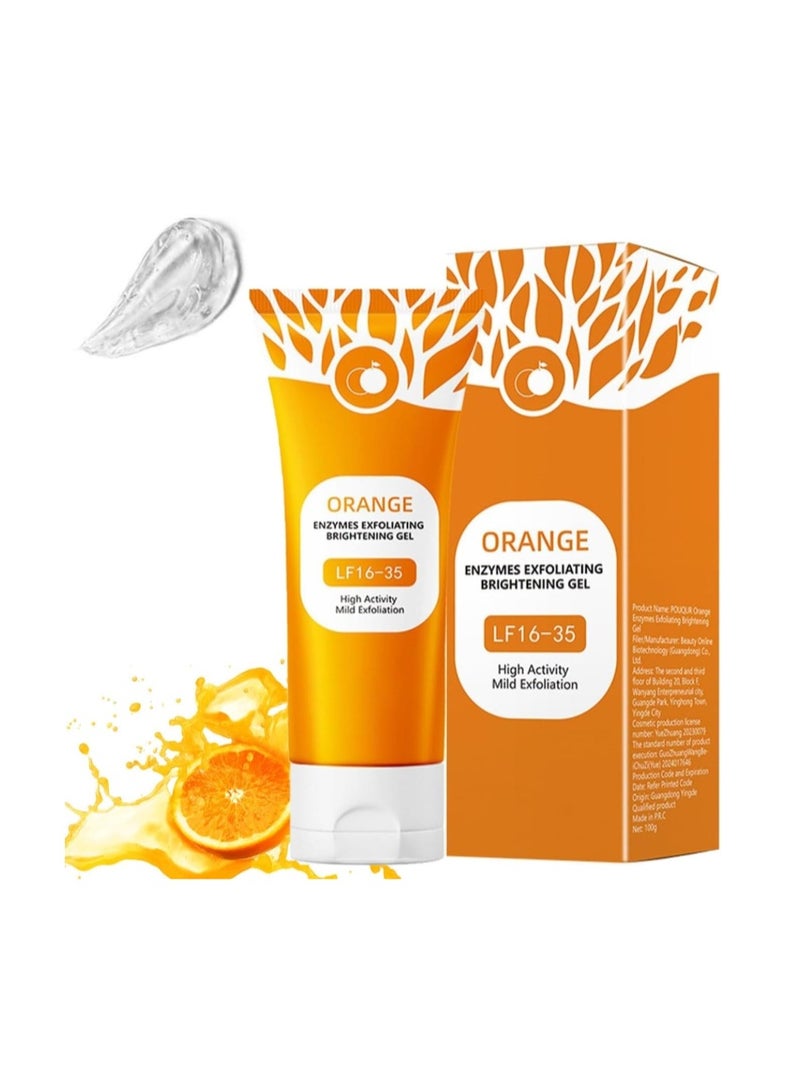 Orange Enzymes Exfoliating Brightening Gel LF 16-35 (50g) – Gentle Face & Body Scrub for Radiant Skin - Image 1