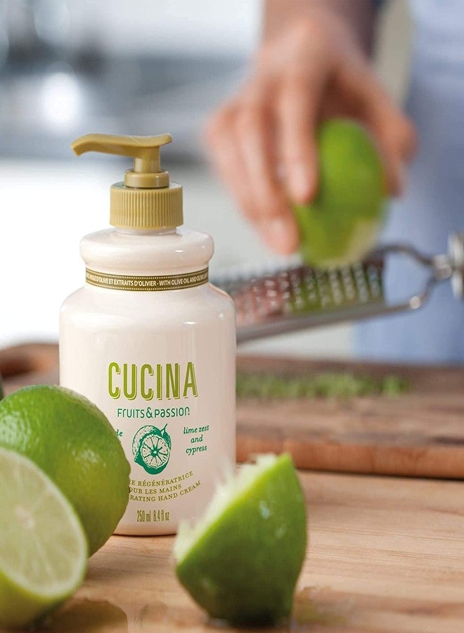 Cucina Fruits & Passion Cucina Hand Care Duo Gift Set – Lime Zest & Cypress, Hand Soap and Regenerating Hand Cream with Cold-Pressed Olive Oil,Includes Metal Holder, 6.7 fl oz + 5.0 fl oz - Image 4