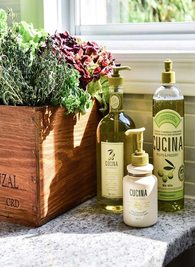 Cucina Fruits & Passion Cucina Hand Care Duo Gift Set – Lime Zest & Cypress, Hand Soap and Regenerating Hand Cream with Cold-Pressed Olive Oil,Includes Metal Holder, 6.7 fl oz + 5.0 fl oz - Image 5
