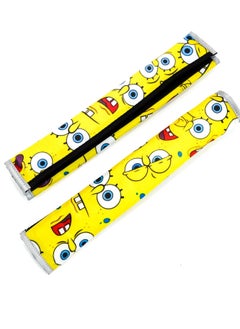 Generic SpongeBob 2 Pcs Sparkling Seat Belt Cover, Protector from radar fines , Accessories Compatible with All Cars With light reflect feature  - Image 2