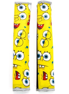 Generic SpongeBob 2 Pcs Sparkling Seat Belt Cover, Protector from radar fines , Accessories Compatible with All Cars With light reflect feature  - Image 3