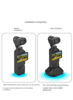 Generic Table Base Expansion Mount For DJI Pocket 3 Handheld Gimbal Support Base Desktop Stand Holder (Black)  - Image 5