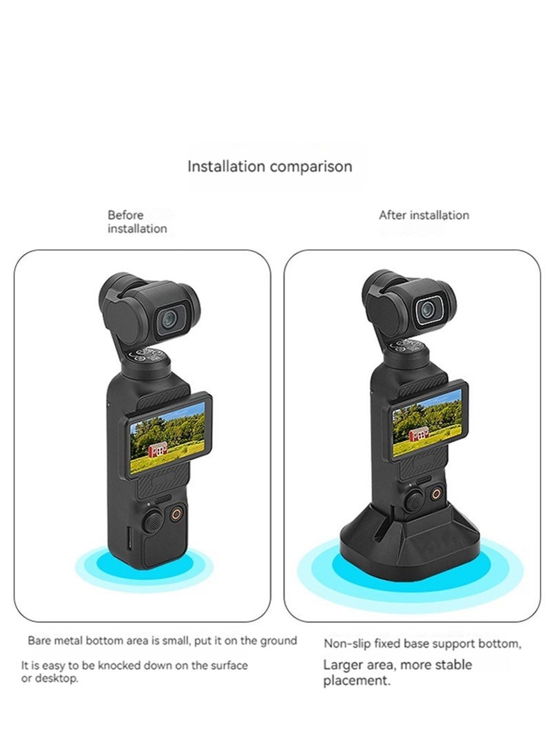 Generic - Table Base Expansion Mount For DJI Pocket 3 Handheld Gimbal Support Base Desktop Stand Holder (Black) - Image 1