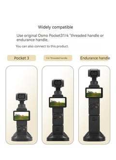 Generic Table Base Expansion Mount For DJI Pocket 3 Handheld Gimbal Support Base Desktop Stand Holder (Black)  - Image 2