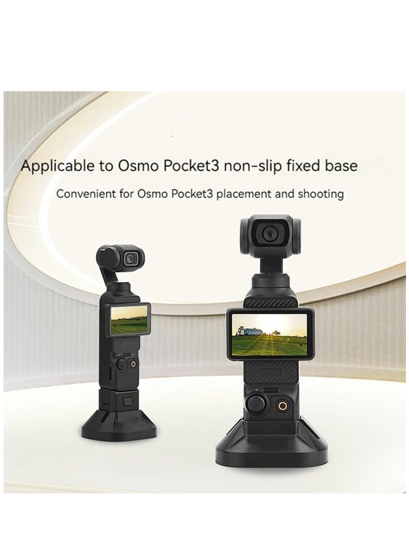 Generic - Table Base Expansion Mount For DJI Pocket 3 Handheld Gimbal Support Base Desktop Stand Holder (Black) - Image 1