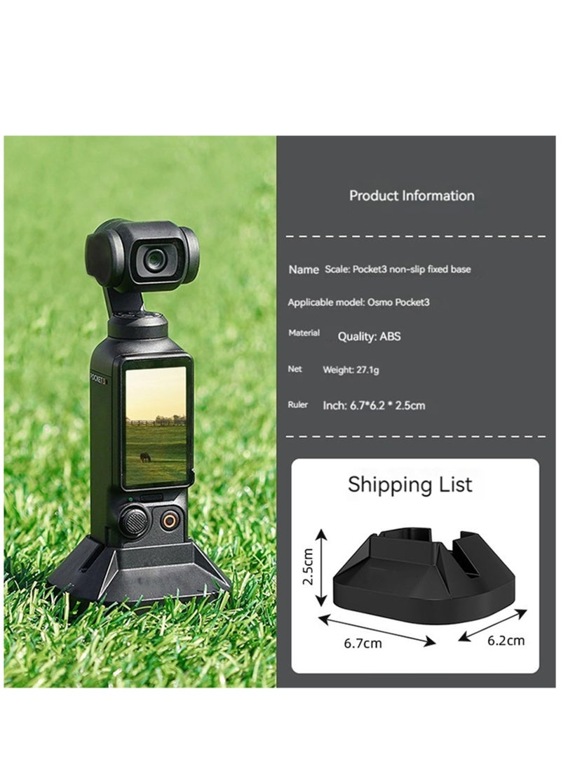 Generic - Table Base Expansion Mount For DJI Pocket 3 Handheld Gimbal Support Base Desktop Stand Holder (Black) - Image 1