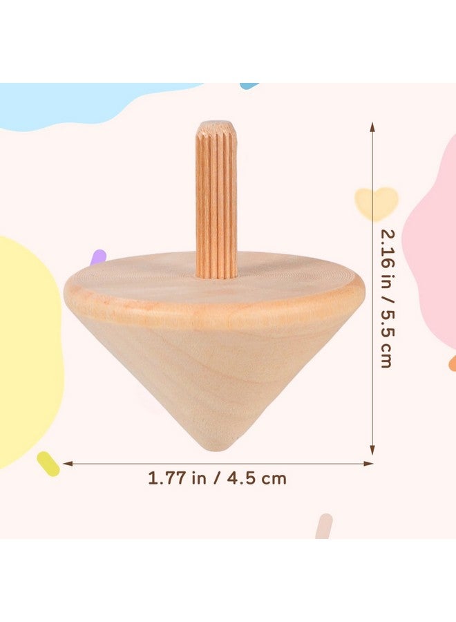 NUOBESTY دوامة خشبية NUOBESTY غير مكتملة للأخشاب - ألعاب دوارة للأطفال - هدايا حفلات - رأس السنة 12 قطعة - Image 2