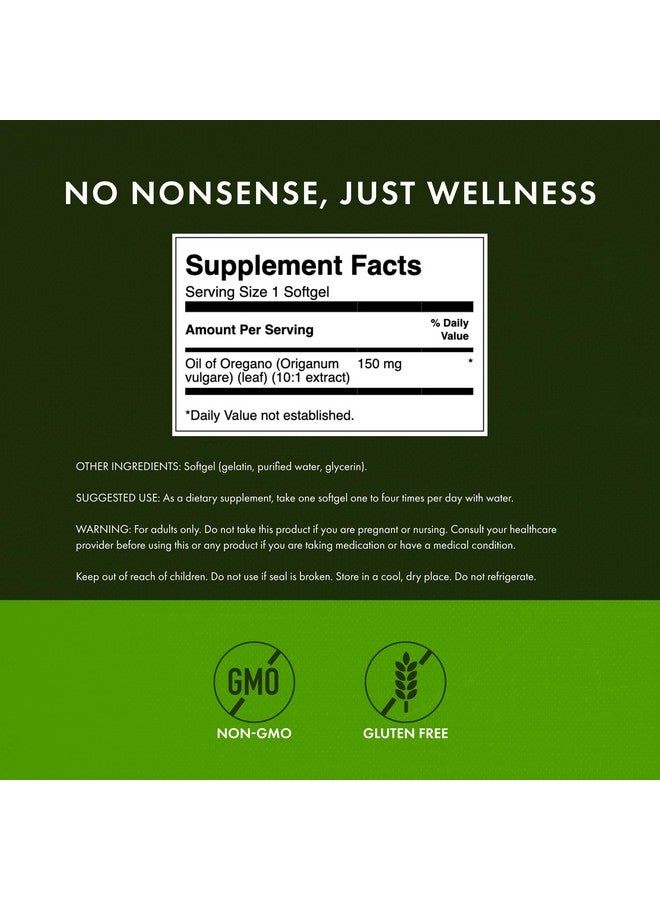 Swanson Premium Oregano Oil 150mg 120 Soft Gels - Image 3